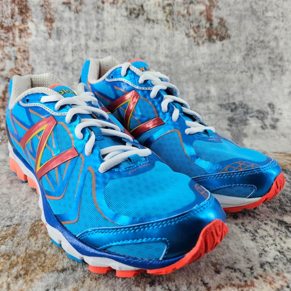 New Balance Fresh Foam 1080v4 Running Shoes Womens 8.5 B Blue Orange W1080BW4 - Picture 1 of 15